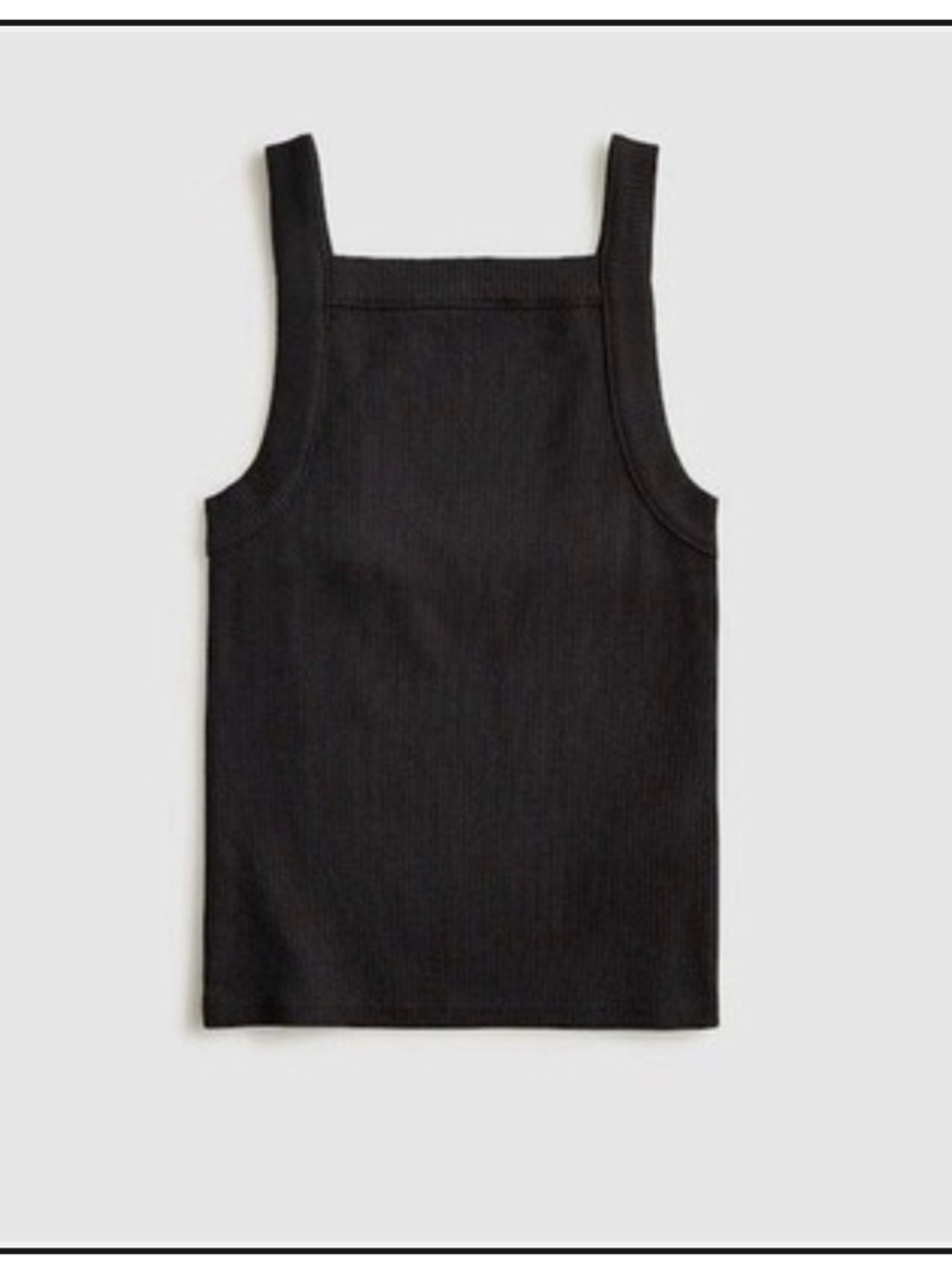 J.Crew Vintage Rib Wide Strap Tank Top Black Small